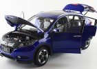 White / Blue 1:18 Scale Diecast 2014 Honda VEZEL Model