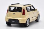 1:36 Scale Creamy White / Red Welly Diecast Kia Soul Toy