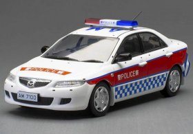 White-Red 1:43 Vitesse Hong Kong Police Diecast Mazda 6 Model