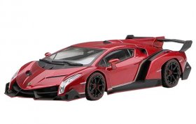 White / Red 1:43 Kyosho Diecast Lamborghini Veneno Model