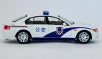 White-Blue 1:18 Welly Police Diecast BMW 7 Series 745i Model