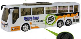 Large Scale White Plastics Kids Electric City Bus Toy