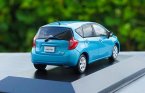 1:43 Scale J-Collection Blue Diecast 2013 Nissan Note Model