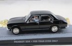 Black 1:43 Scale UH Diecast Peugeot 504 Model