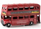 Red 7 Inch NO.15 Tinplate Retro London Double Decker Bus Model