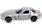 1:65 TOMY Kids Silver Diecast NO.91 Mercedes-Benz SLS AMG Toy