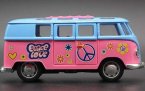 Pink / Orange / Red / Blue Kids 1:32 Diecast VW Bus Toy