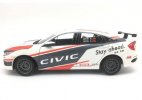 1:18 Scale White CTCC Diecast Honda Civic Car Model