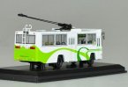 1:76 Scale White NO.6 Diecast Shanghai Trolley Bus Model