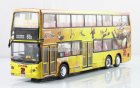 1:76 Scale Yellow Kung Fu Panda Theme Double Decker City Bus