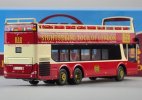 Wine Red 1:43 Scale Diecast AnKai Sightseeing Double Dekcer Bus