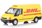 Yellow 1:32 Scale DHL Theme Diecast Ford Transit Van Model