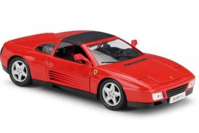 Red / Gray 1:18 Scale Bburago Diecast Ferrari 348TS Model