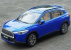 Blue 1:18 Scale Diecast 2022 Toyota Corolla Cross SUV Model