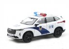 1:64 Scale White Police Diecast 2021 Haval H6 SUV Model