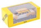 White-Yellow 1:43 Diecast 1970 Mercedes Benz 240D Taxi Model