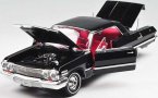 Black 1:18 Scale Welly Diecast 1963 Chevrolet Impala Model