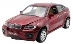 Kids Black / Red / White / Silver 1:32 Scale Diecast BMW X6 Toy