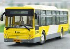 1:50 Scale White-Red Diecast Daewoo Shanghai City Bus Model