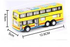 Doraemon Theme Red / Yellow Alloy Double Decker Bus Toys