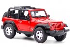 Yellow / Red 1:24 Scale Diecast Jeep Wrangler Rubicon Model