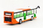 Orange / Blue / Green Pull-Back Function Die-Cast City Bus Toy