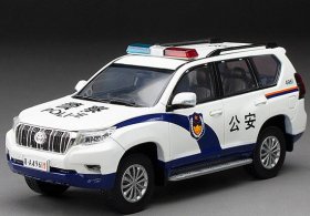 White 1:43 Police Diecast 2018 Toyota Land Cruiser Prado Model