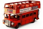 Red 10 Inch NO.137 London Double Decker Sightseeing Bus Model