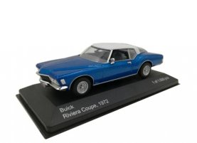 1:43 Whitebox Blue 1972 Diecast Buick Riviera Coupe Model