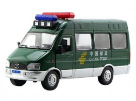 Kids 1:32 Scale Green China Post Iveco Bus Toy