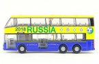 Kids 2018 Russia World Cup Diecast Double Decker Bus Toy