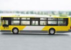 1:50 Scale White-Red Diecast Daewoo Shanghai City Bus Model