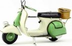 Vintage White-Green 1:6 Scale Tinplate 1959 Vespa Scooter Model