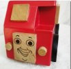 Kids Red Sweet Smile Wooden Bertie Bus Toy