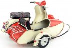 1:8 Scale Red / Green Retro Tinplate Vespa Sidebar Model