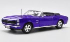 Purple Diecast 1967 Chevrolet Camaro SS 396 Convertible Model