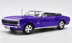 Purple Diecast 1967 Chevrolet Camaro SS 396 Convertible Model