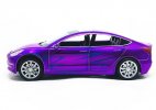 Purple / White / Blue / Black 1:32 Diecast Tesla Model 3 Toy
