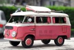 Medium Scale Red Tinplate 1966 VOLKSWAGEN DELUXE BUS Model