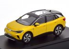 1:43 Scale Yellow Norev Diecast 2021 VW ID.4 SUV Model