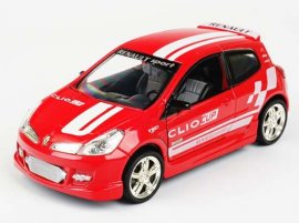 Red / Yellow 1:32 Scale Kids Diecast Renault Clio Toy