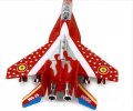 Kids Black / Red / Blue Die-Cast MiG-29 Fighter Aircraft Toy