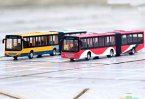 Yellow / Red / White Die-Cast Articulate Beijing City Bus Toy