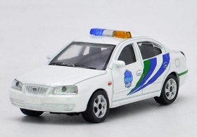 White 1:64 Scale Diecast Hyundai Elantra Model