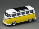 Kids 1:64 Scale Green / Blue / Yellow Diecast VW T1 Bus Toy