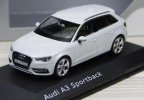 Black / White / Red 1:43 Scale Diecast Audi A3 Sportback Model