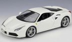 White / Red 1:18 Scale Bburago Diecast Ferrari 488 GTB Model