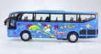 Pull-Back Function Kids Red / Blue /Yellow Die-Cast Tour Bus Toy