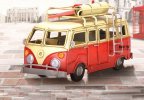 Red Small Size Tinplate Vintage VW Bus Model