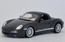 Gray 1:18 Scale Welly Diecast Porsche Boxster S Model